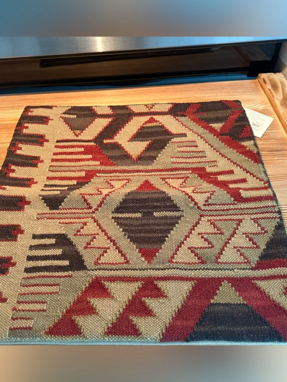 NWT Vintage Pottery Barn Kamina Tribal Kilim Pillow Cover, 18”, 2007 Rare #1